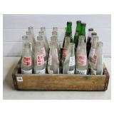 Vintage Coca Cola Yellow & Red Wood Crate w/ Vtg