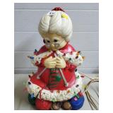 12 3/4" H Vintage Mrs. Claus Ceramic Light