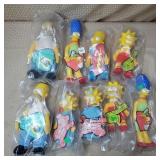 Large Lot of Vintage Simpsons Dolls in Bags