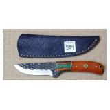8" Dragonscale Steel Knife w/ Leather Sheath