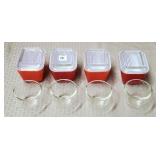 Vtg Pyrex Refrigerator Dishes & Glass Custard Cups