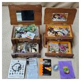 Jewelry Boxes w/ Assorted Costume Jewelry