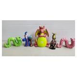 Lot of Ceramic Wizard, Dragons, Worms Statues