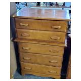 Maple Wood Chest of Drawers w/ Pullout Desk