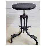 Vintage Metal Industrial Spinning Stool