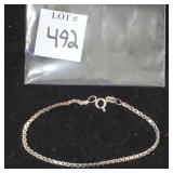 .925 Italian Sterling Bracelet, 7" L