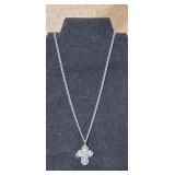 Sterling Crucifix Pendant on Necklace