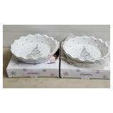Lot of 2 Temptations Christmas Eve 9" Diameter Pie