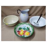 Lot of Vintage Enamelware Kithenware