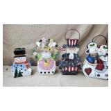 Lot of  (4) Tin Candle Holders