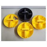 Lot of Plastic Stacker PaintBrush/Tool Carriers