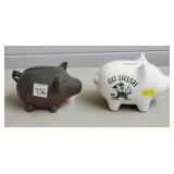 Vtg Copper & Platzgraff FightingIrish Piggy Banks