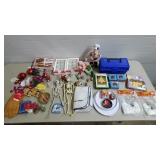 Large Lot of Xmas Decorations, Puzzles, Xmas Balls