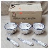 Temptations by Tara Old World Dip Bowl & Spreader