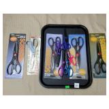 Tray Lot of Assorted Scissors