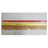 Lot of Assorted Wood Advertising Rulers