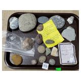 Tray Lot of Assorted Foreign Minerals & Rocks