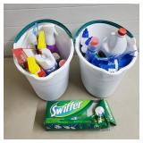 2 Buckets of Assorted Cleaners