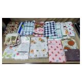 Lot of Sealed Vinyl Table Clothes, Assorted Dish