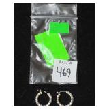 CZ .925 Sterling Earrings, 2.33 DWT