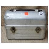 Antique Old Paling. Aluminum Sant-Kit w/ Leather