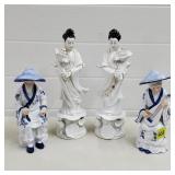 Pair of Chinese White Porcelain Goddess of Mercy