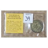 Old Mexican Silver Dollar