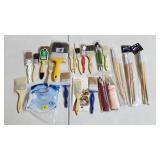 Lot of Mixed Paint & Art Brushes