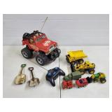 Lot of Vtg Metal Tonka Toys, RC Jeep Toy