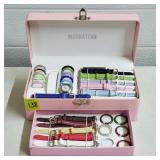 Manhattan Wristwatch Set in Pink Case