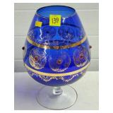 Vintage Bohemian Style Cobalt Blue Brandy Centerpc