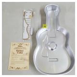 1977 Wilton Guitar Aluminum Cake Pan w/ Booklet