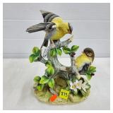 9 3/4' H Andrea by Sandek 2 Songbirds Porcelain