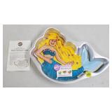 1993 Wilton Merry Mermaid Aluminum Cake Pan W/