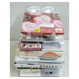 Lot of Vntg Wilton Muffin & Cookie Pans w/ Lables