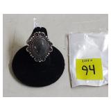 German Silver Labradorite Ring, Size 6
