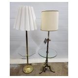 Lot of 2 Glass Lamp Tables