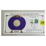 1881 Morgan Silver Dollar w/ Stamps Commemorative