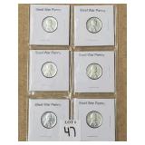 (6) Steel War Pennies