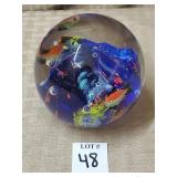 Art Glass Oceanic Paperweight