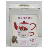 Cracker Barrel Tea for One Cardinal Teapot w/ Box