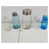 Vintage Ball Mason Jars, Atlas Jar, Blue Mason Ja,
