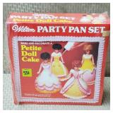 1977 Wilton Petite Doll Cake Party Pan Set, NIB