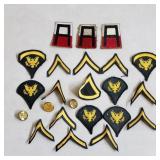 Lot of Assorted Military Patches & Buttons