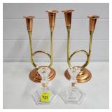 Vtg Coppercraft & Brass Candlesticks, Michael C.