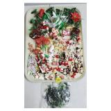 Lot of Vintage Xmas Cake Topper Decorations