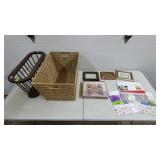 Picture Frames in Box, Wood Magazine Rack