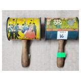 Pair of Vintage Tin Toy Makers
