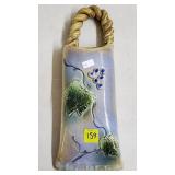 StoneCreek Pottery Stoneware Grapevine Wall Pocket
