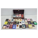 Lot of Assorted Vintage Rock 8 Track Tapes, AS IS